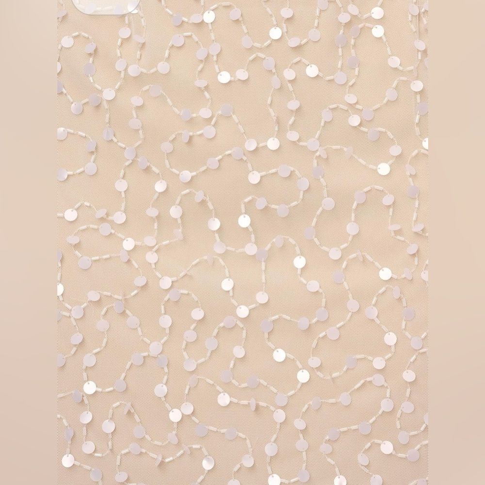 ADRIANNA PAPELL Short Ivory Beaded Cocktail Dress Short Shift Dress 6 - Picture 3 of 8